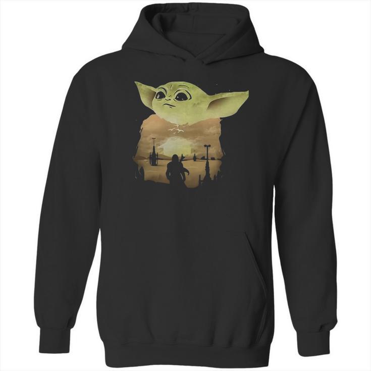 Baby Yoda Sunset Shirt Hoodie