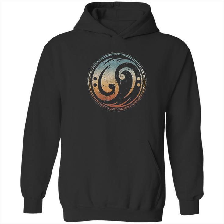 Bass Guitar Clef Yin Yang Vintage For Bassist Bass Player Hoodie