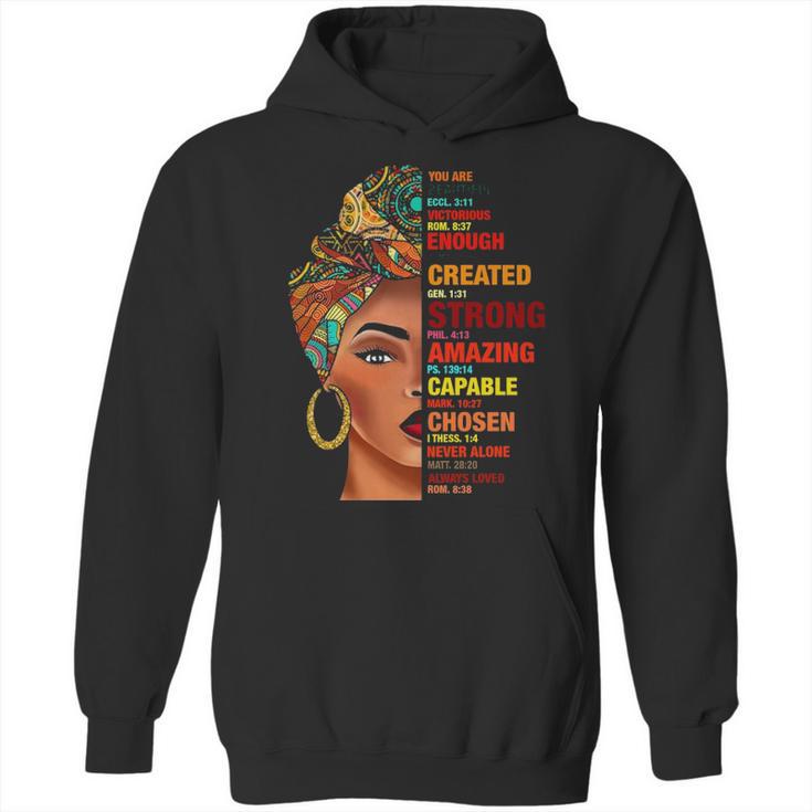 You Are Beautiful Victorious Enough Created Black Girl Hoodie