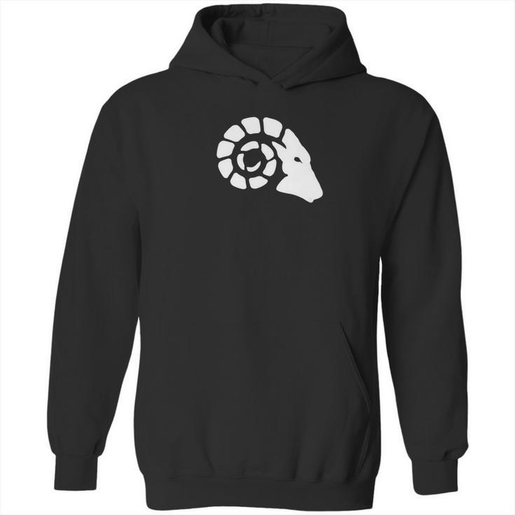 Bellwether Bighorn Sheep White Logo Hoodie