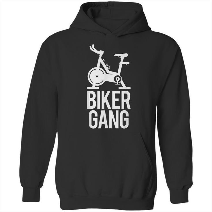 Biker Gang Funny Spin Saying Gym Workout Spinning Class Gift Hoodie