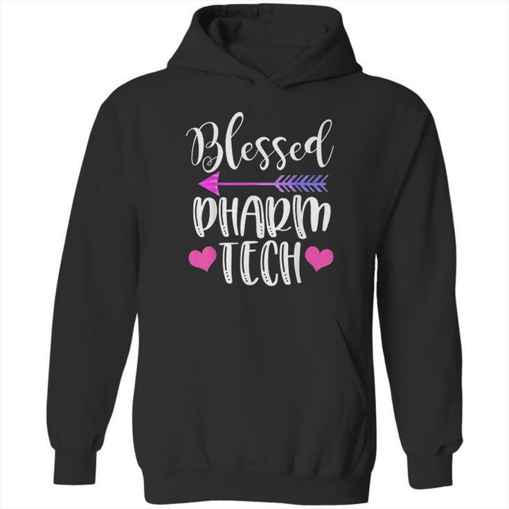 Blessed Pharm Tech Cute Pharmacy Technician Gift Hoodie