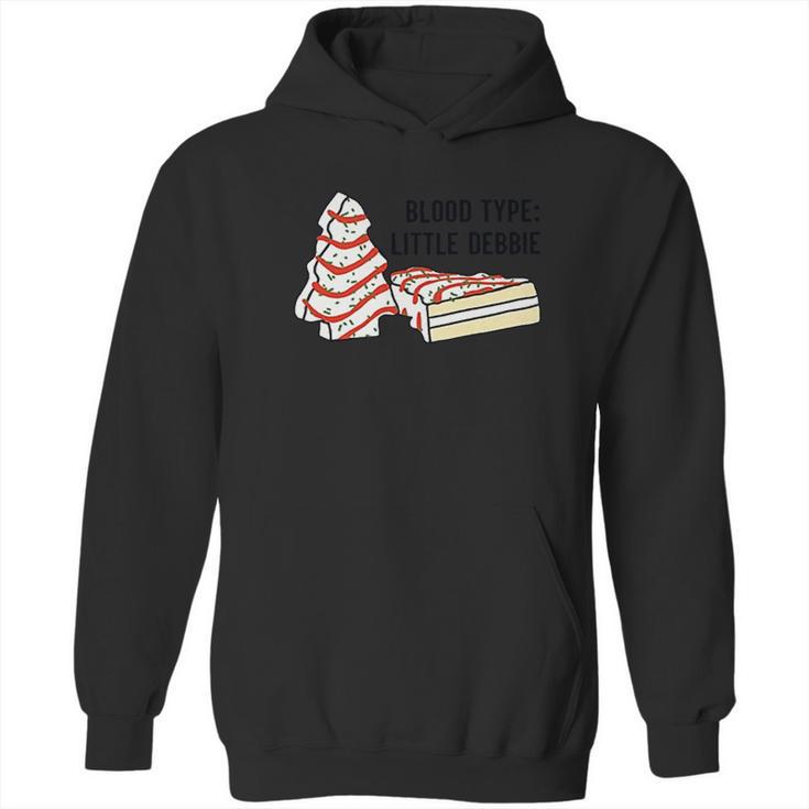 Blood Type Little Debbie Inspired Snack Cake Hoodie