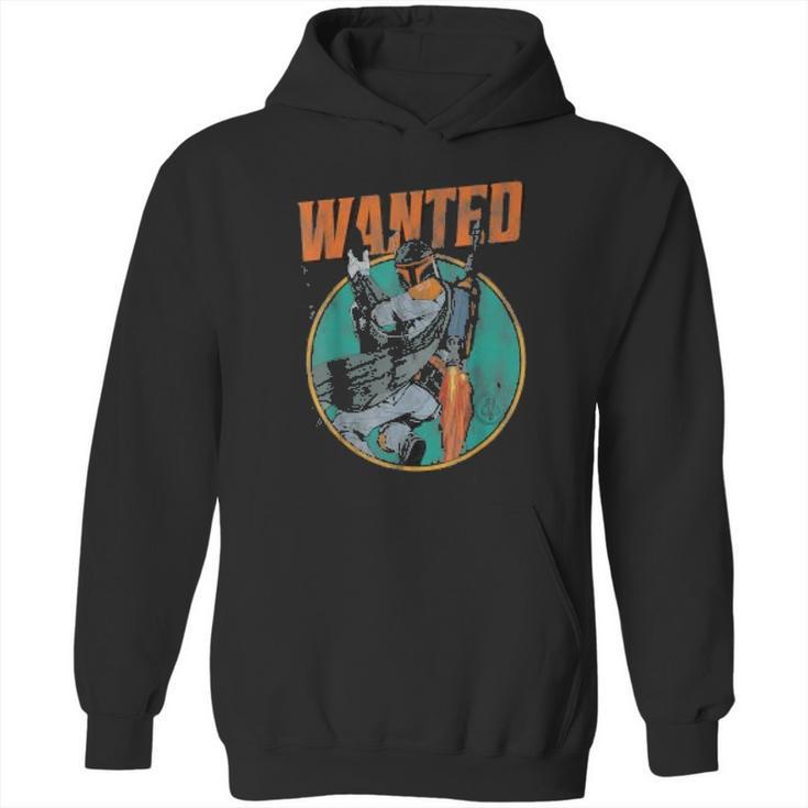 Boba Fett Wanted Distressed Mandalorian Hoodie