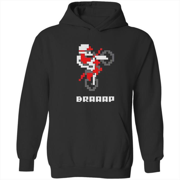 Braaap Dirt Bike Retro 8 Bit Video Game Gamer Full Hoodie