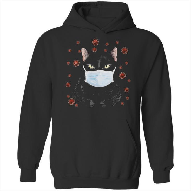 Cat Is Wearing Mask Face Anti Virus Hoodie