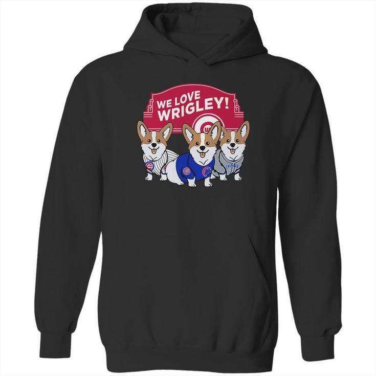 Chicago Cubs Corgi We Love WrigleyShirt Hoodie Sweater Hoodie