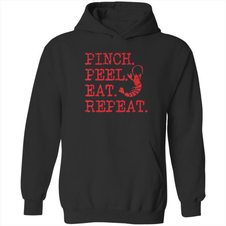 Crawfish Pinch Peel Eat Repeat Crawfish Boil Hoodie