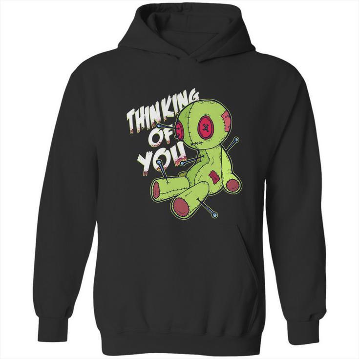 Cute Halloween Funny Halloween Day Thinking Of You Voodoo Graphic Design Printed Casual Daily Basic Hoodie