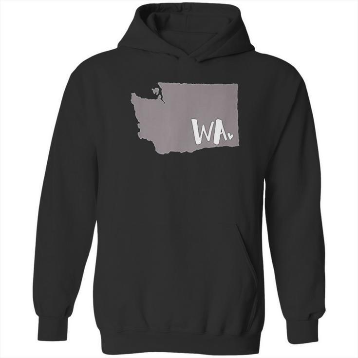 Cute Washington State Outline Gift  From Wa Hoodie