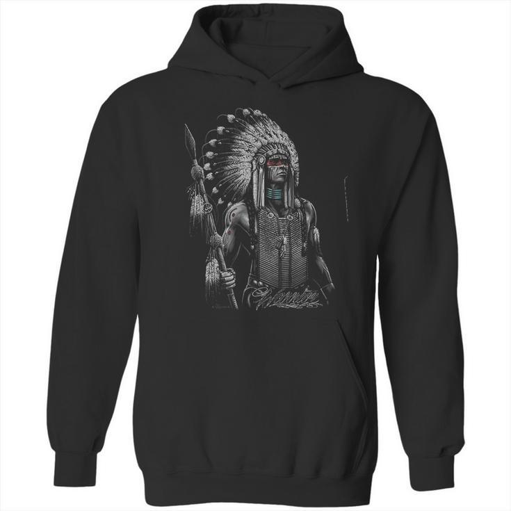 David Gonzales Mens Native American Indian Warrior Hoodie