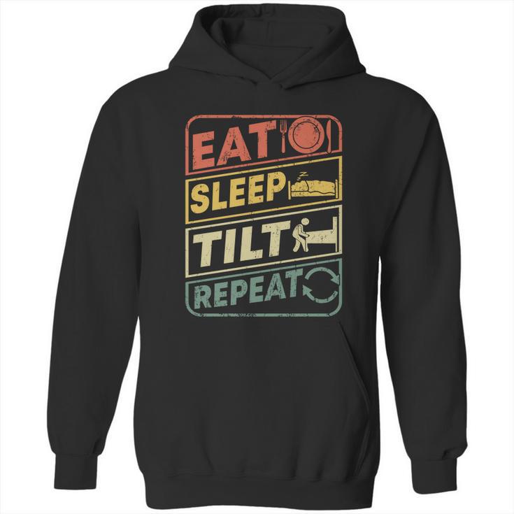 Eat Sleep Tilt Repeat Retro Game Lover Design Arcade Pinball Gift Hoodie