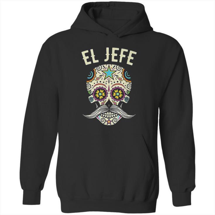 El Jefe Men Mexican Boss Skull Day Of The Dead Hoodie