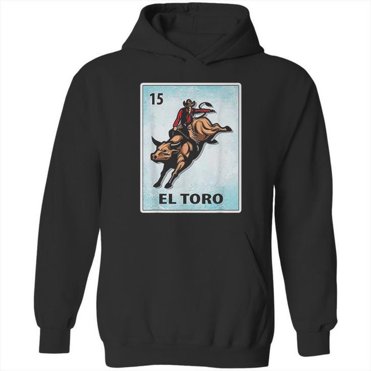 El Toro Mexican Bull Riding Cards Hoodie