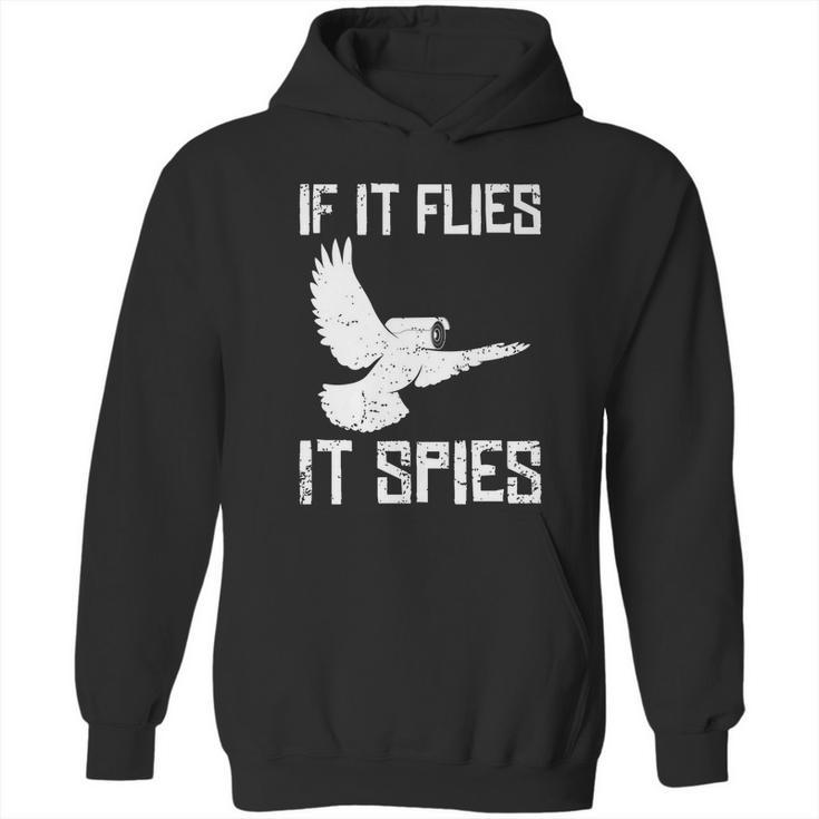 If It Flies It Spies Conspiracy Theory Birds Aren’T Real Gift Graphic Design Printed Casual Daily Basic Hoodie