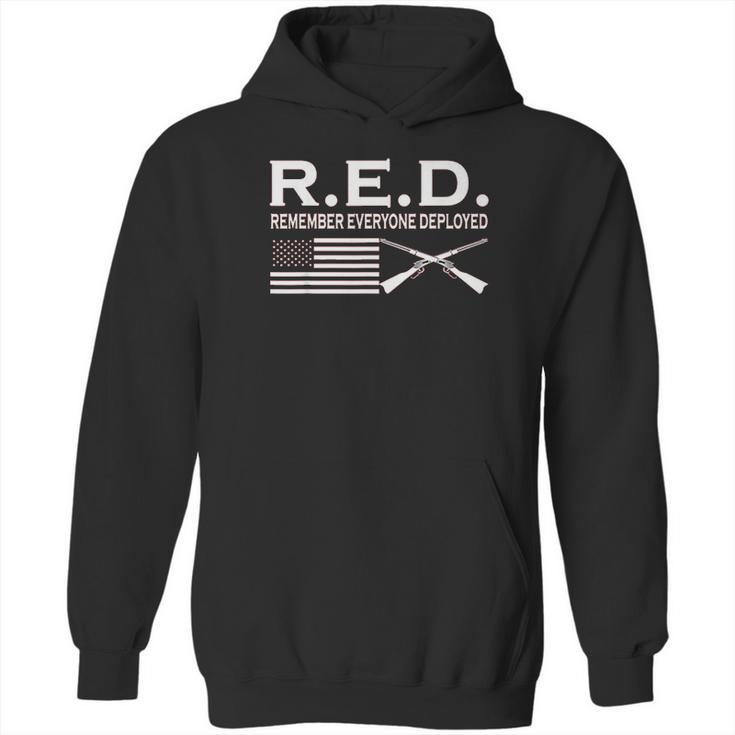 On Fridays We Wear Red Rmember Everyone Deployed Hoodie