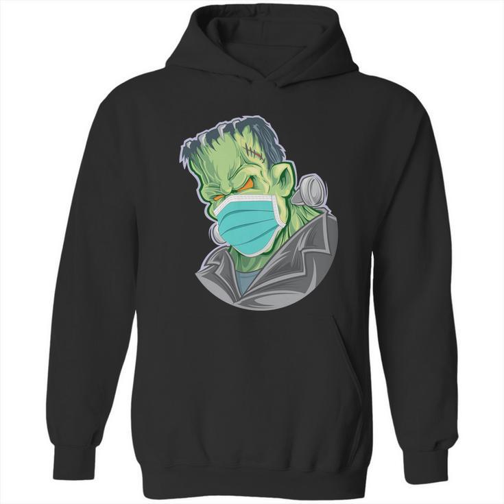 Funny Halloween Frankenstein Pandemic Virus Mask Hoodie