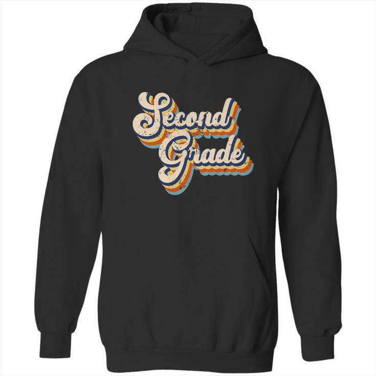 Funny Retro Second Grade Logo Hoodie