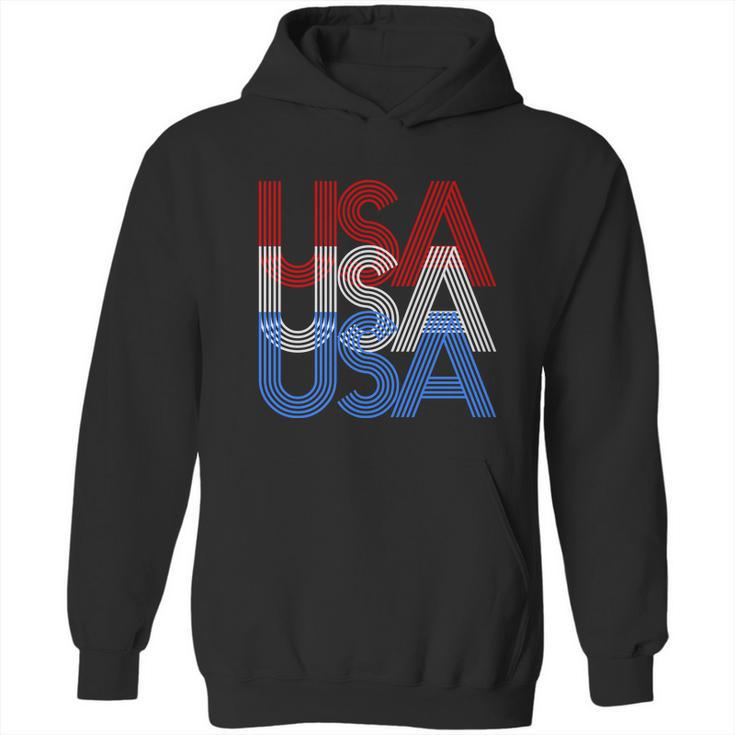 Funny Retro Usa Logo Hoodie