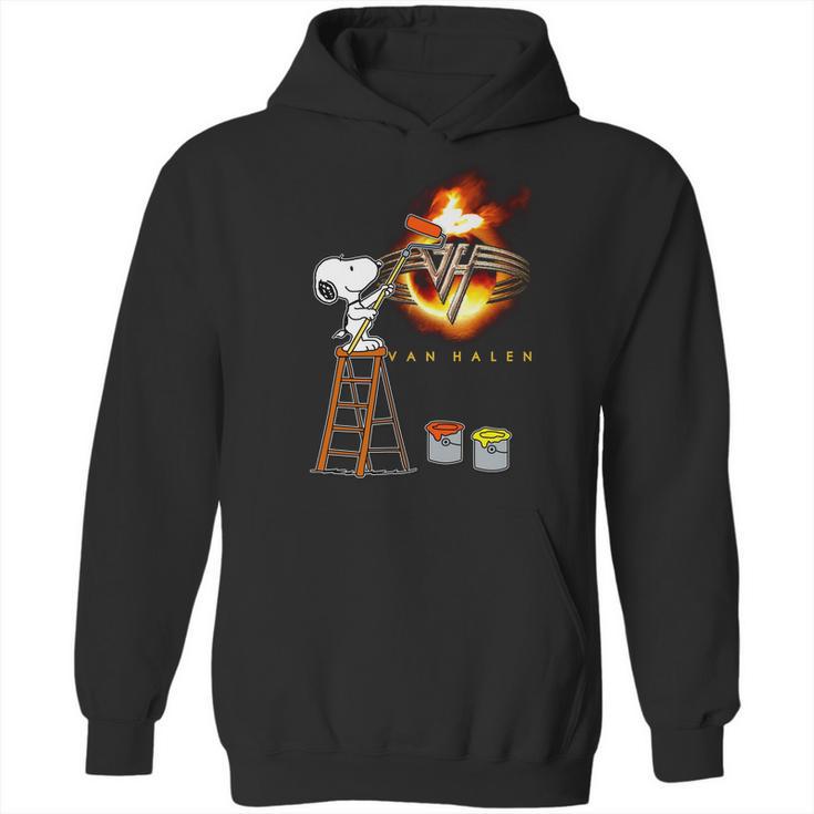 Funny Snoopys Painting The Picture- Van Hallen Hoodie