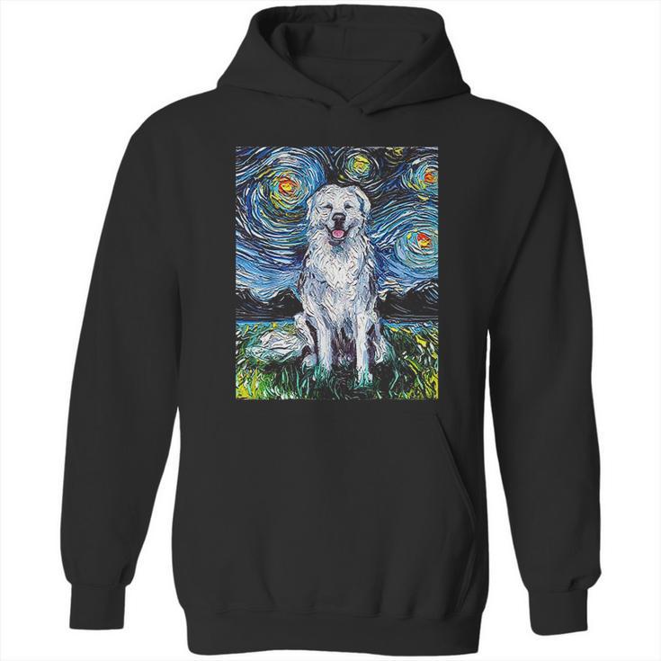 Great Pyrenees Full Version Starry Night Dog Art Hoodie