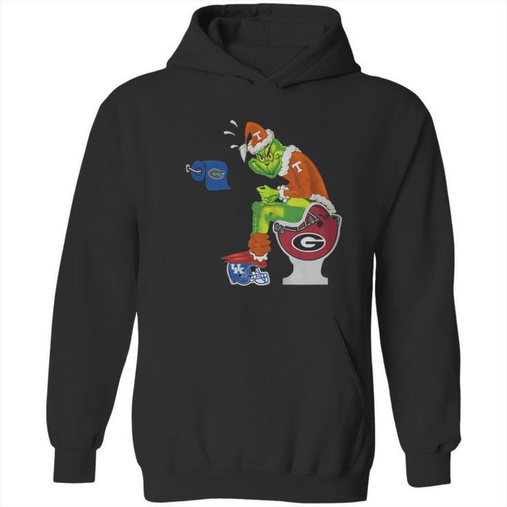 Grinch Santa Tennessee Volunteers Toilet Hoodie