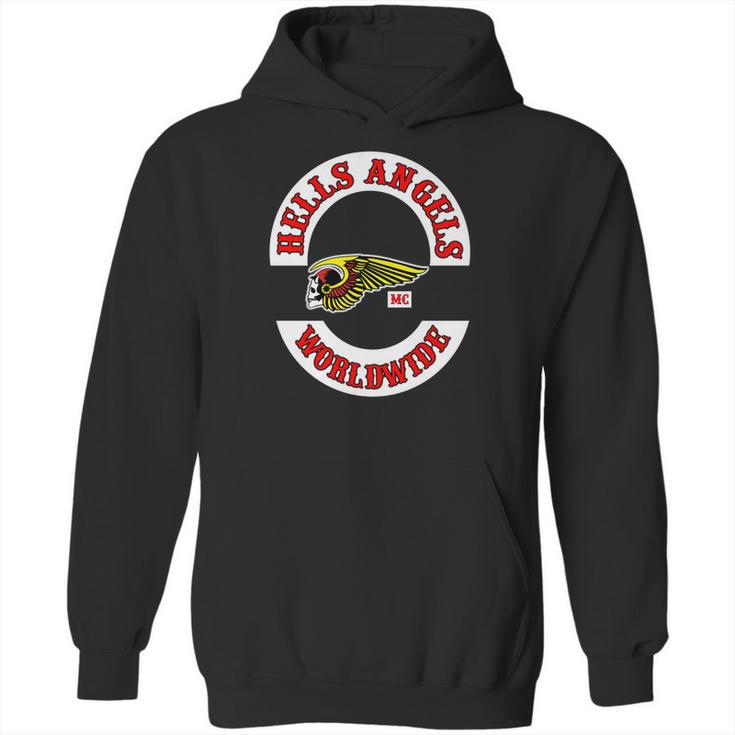 Hells Angels Worldwide T Shirt Long Sleeve Hoodie Sweatshirt Hoodie