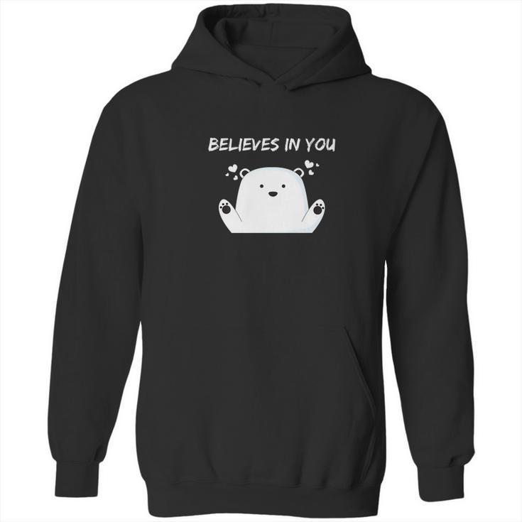 Ice Bear Believes In You Polar Bear Hoodie