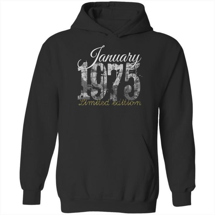 January 1975 Tee - 47 Years Old 1975 47Th Birthday Gift Hoodie