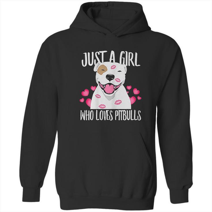 Just A Girl Who Loves Pit Bulls Dog Lover Hoodie