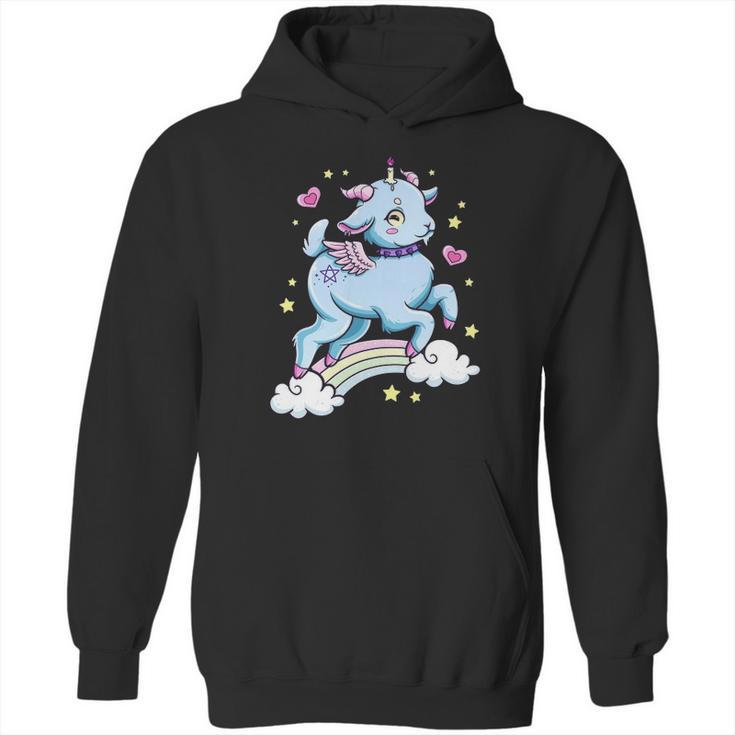 Kawaii Pastel Goth Cute Creepy Baphomet Satanist Goat Hoodie