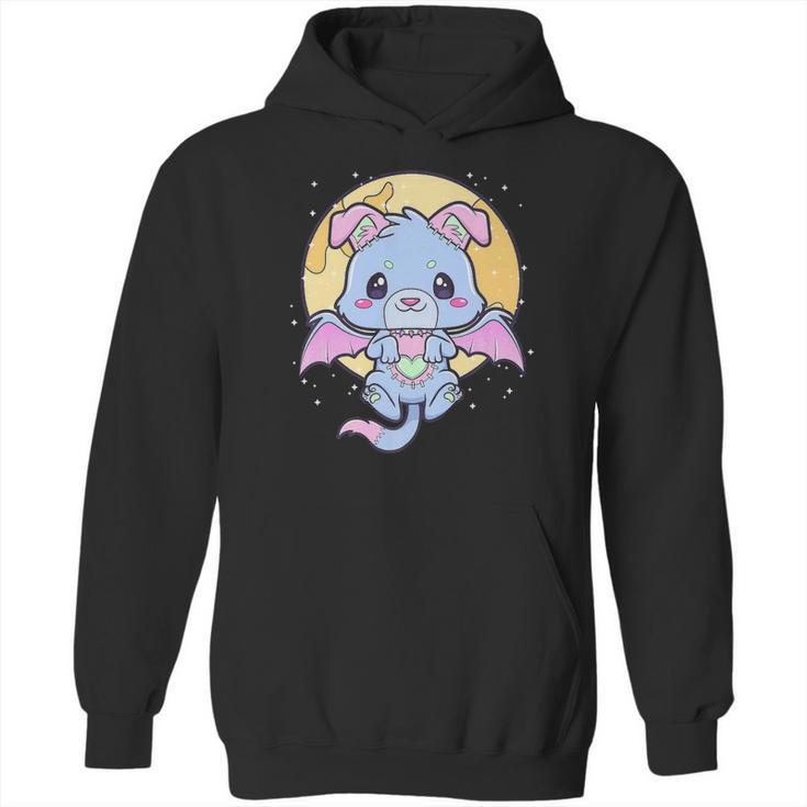 Kawaii Pastel Goth Cute Creepy Bat Dog Hoodie