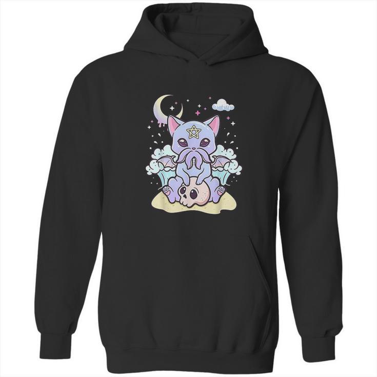 Kawaii Pastel Goth Cute Creepy Creature Skull Hoodie