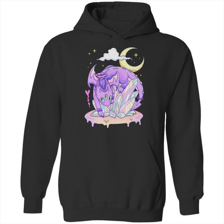 Kawaii Pastel Goth Cute Creepy Crystal Dragon Hoodie