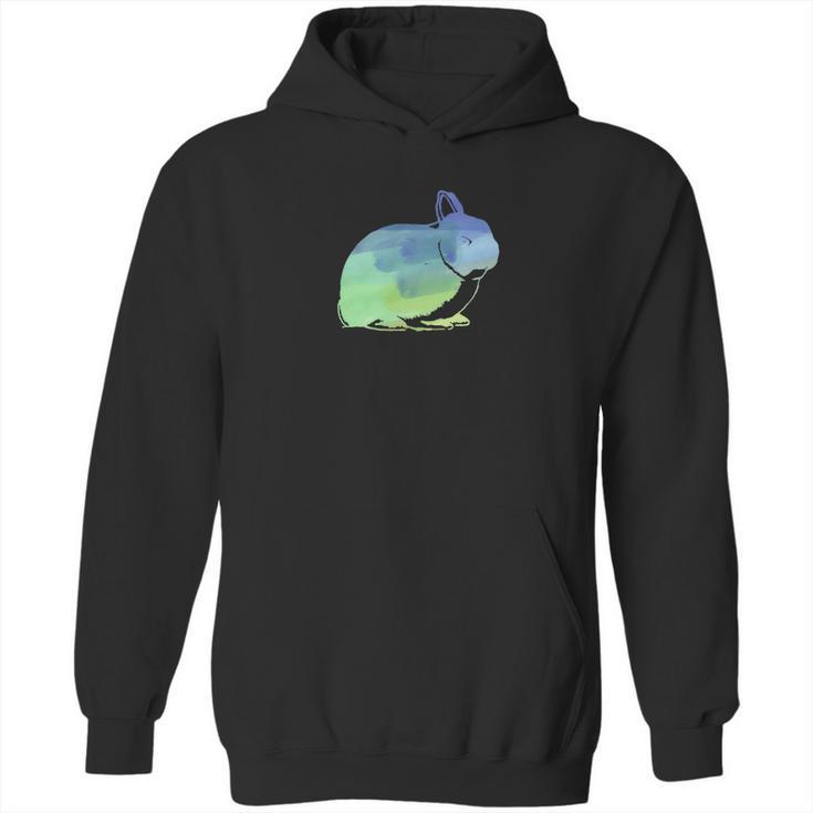 Kids Watercolor Netherland Dwarf Rabbits Hoodie