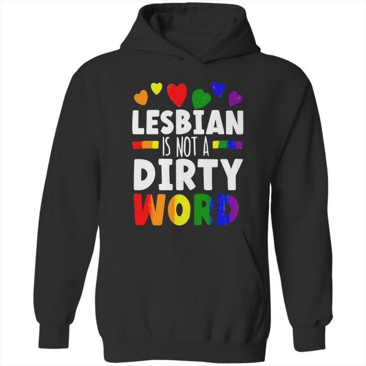 Lesbian Is Not A Dirty Word Gbtq Sexual Diversity Pride Funny Gift Graphic Design Printed Casual Daily Basic Hoodie