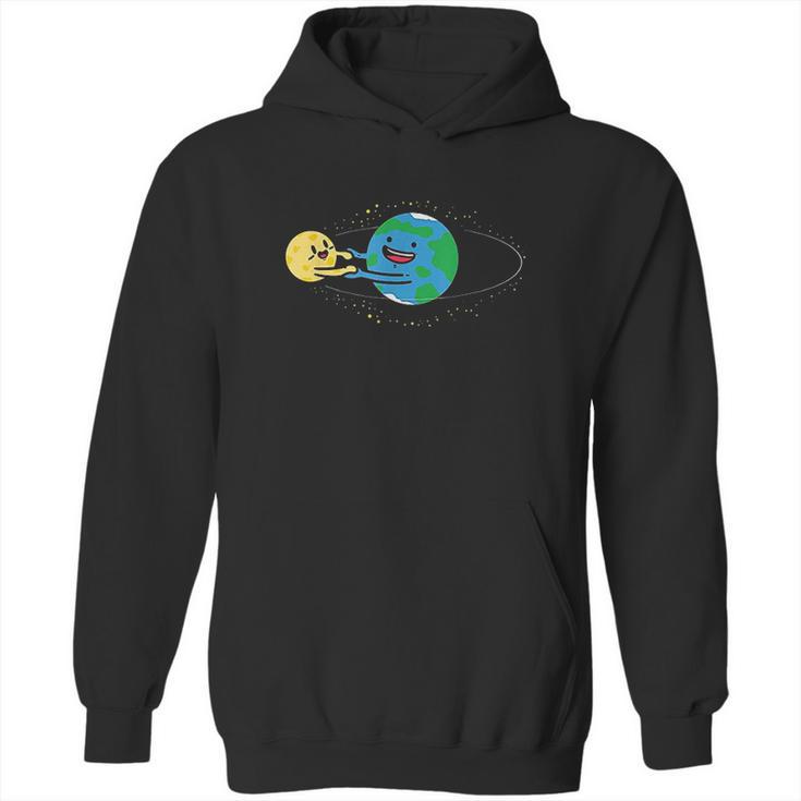 Love Earth And Moon Happy Stars Planets Space Orbit Hoodie