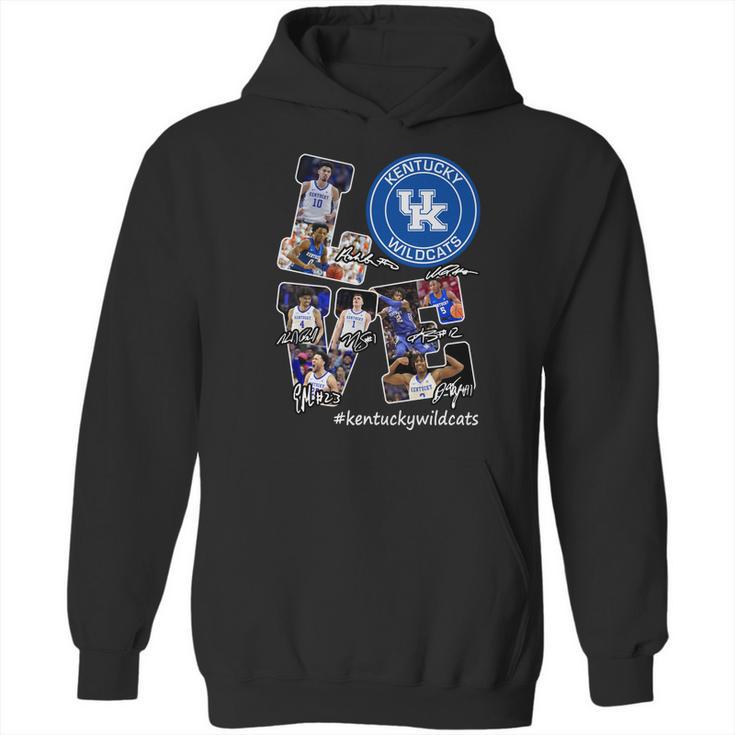 Love Kentucky Wildcats Players Signatures Hoodie