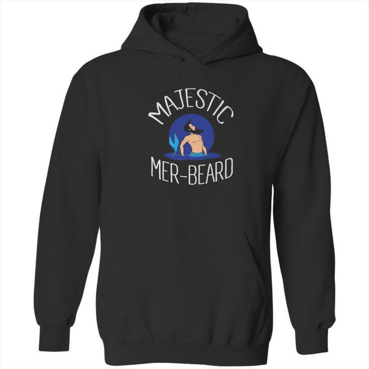 Majestic Merbeard Funny Bearded Mermaid Hoodie