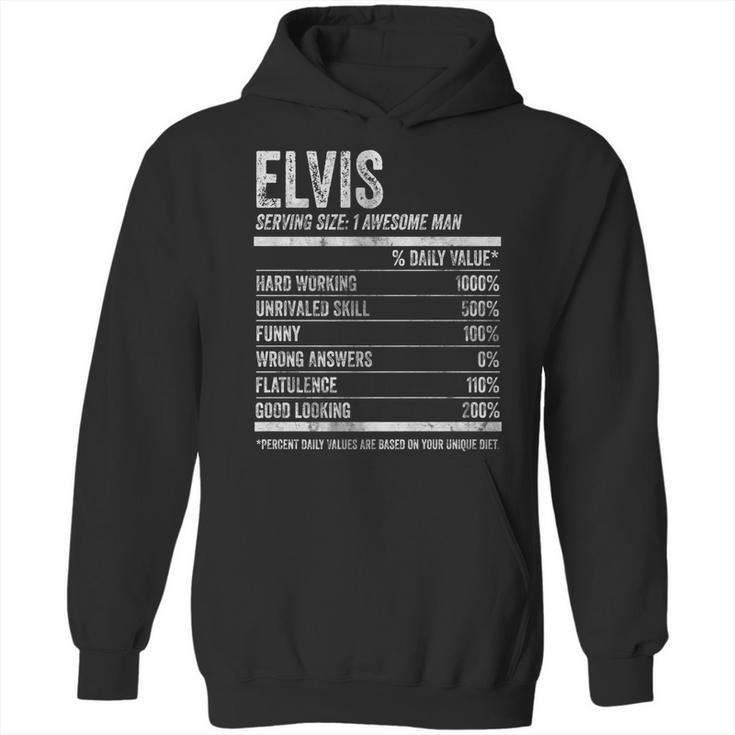 Mens Elvis Nutrition Personalized Name  Funny Name Facts Hoodie