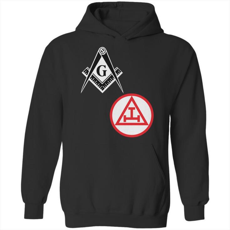 Mens Mason Royal Arch Split Masonic York Rite Black Hoodie