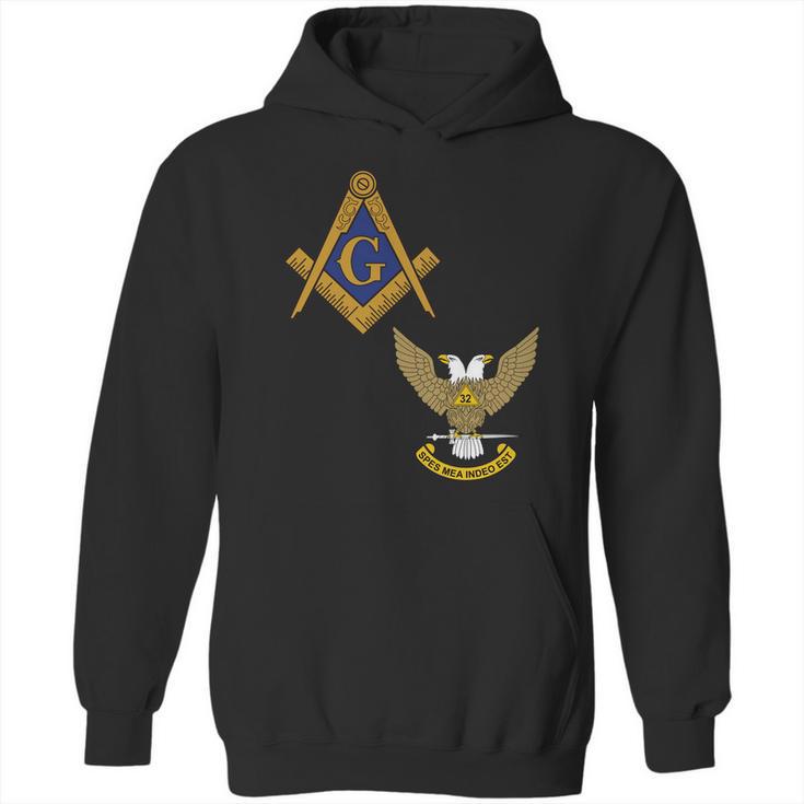 Mens Mason Scottish Rite Split Masonic Wings Up Hoodie