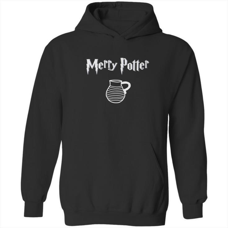 Merry Potter Funny Book Reading Harry Pottery Hoodie