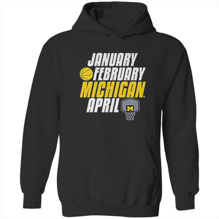 Michigan Wolverines Month Of Michigan Basketball Hoodie