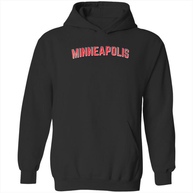 Minneapolis  Classic Retro City Grey Style Minnesota Hoodie