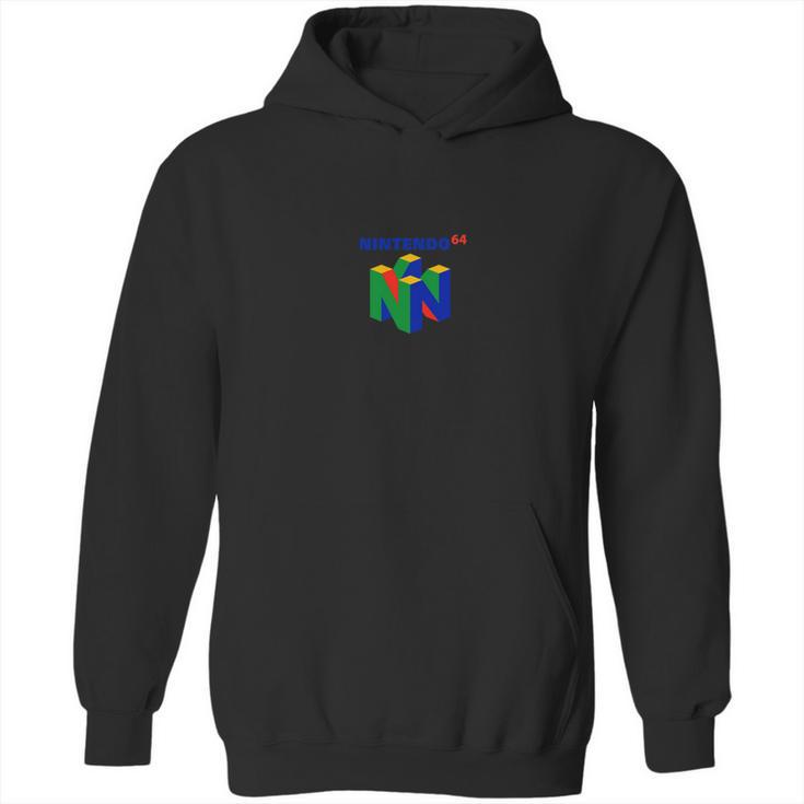 Nintendo 64 Logo Hq High Quality Nintendo Nintendo 6464 Logo Mario Hoodie