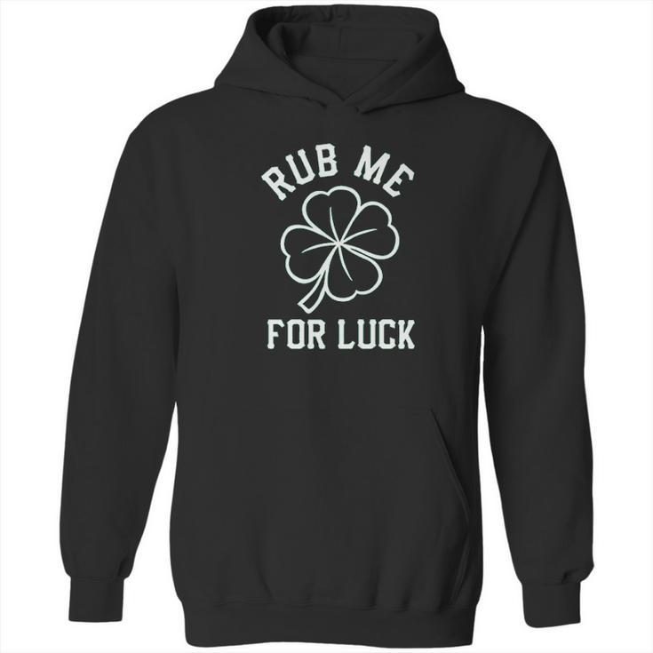 Panoware Irish St Patricks Day Rub Me For Luck Shamrock Hoodie