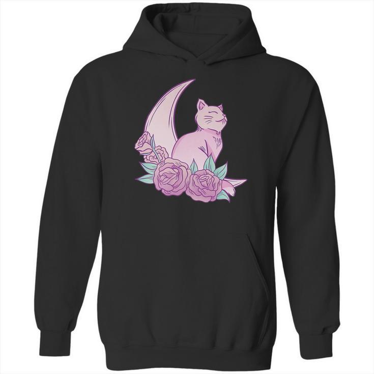 Pastel Goth Kawaii Cat Vaporwave Aesthetic Hoodie