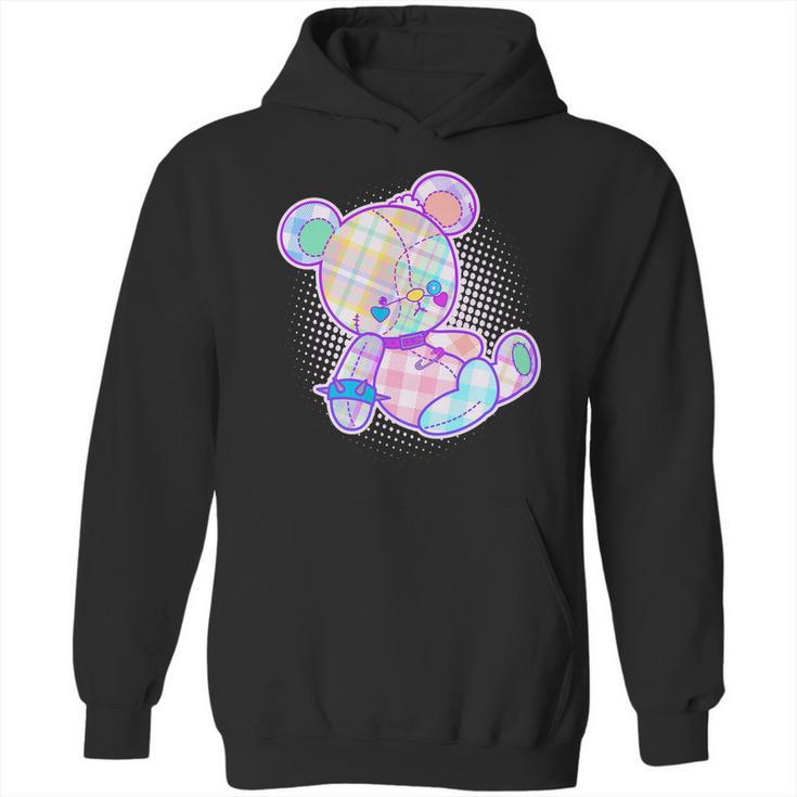 Pastel Kawaii Cute Goth Punk Teddy Bear Hoodie