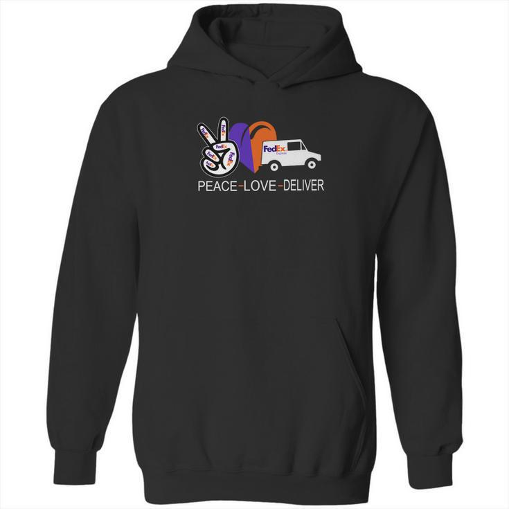 Peace Love Deliver Fedex Express Hoodie